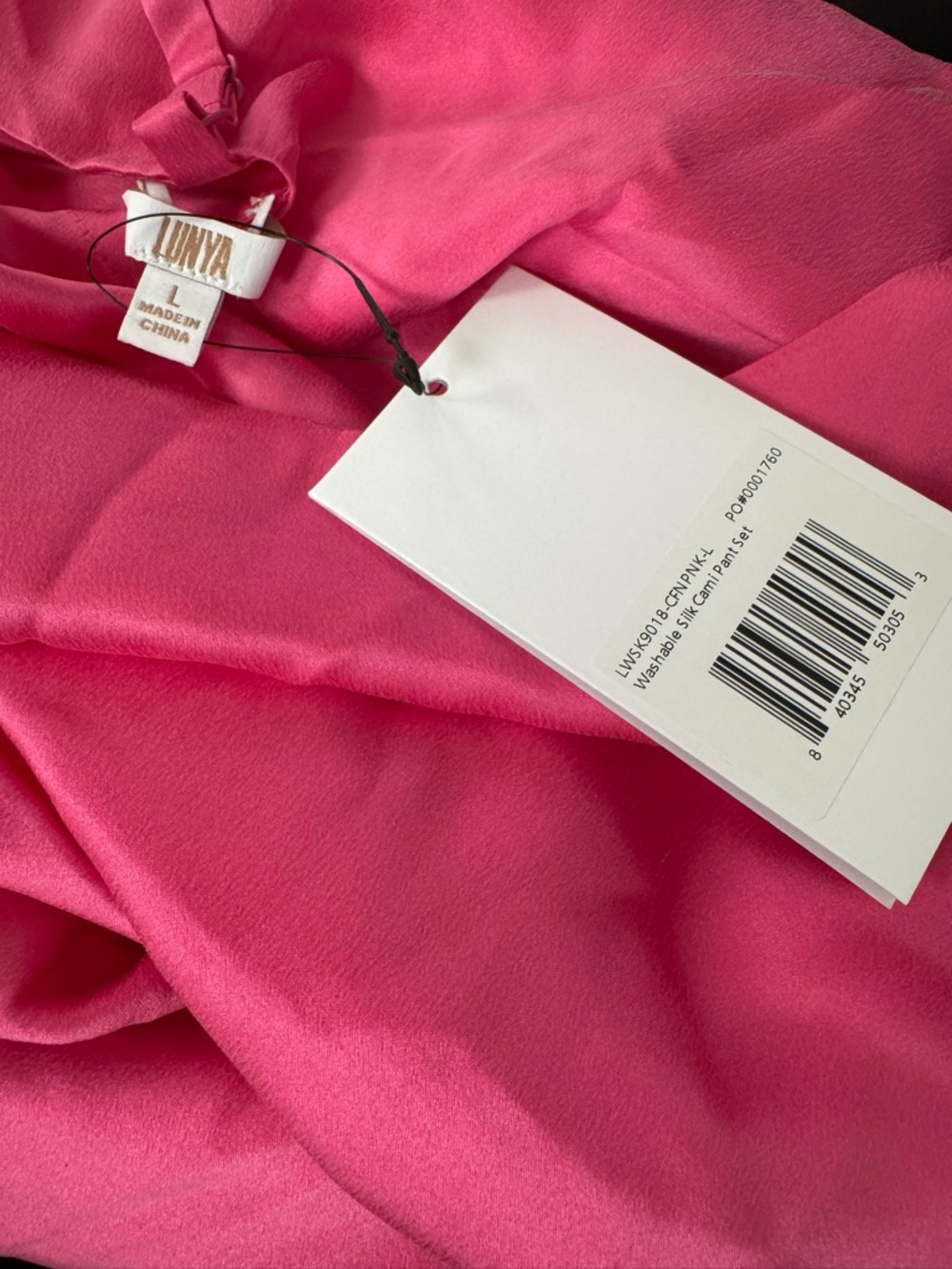 Lunya washable silk cami pant set in pink size L - Picture 2 of 6